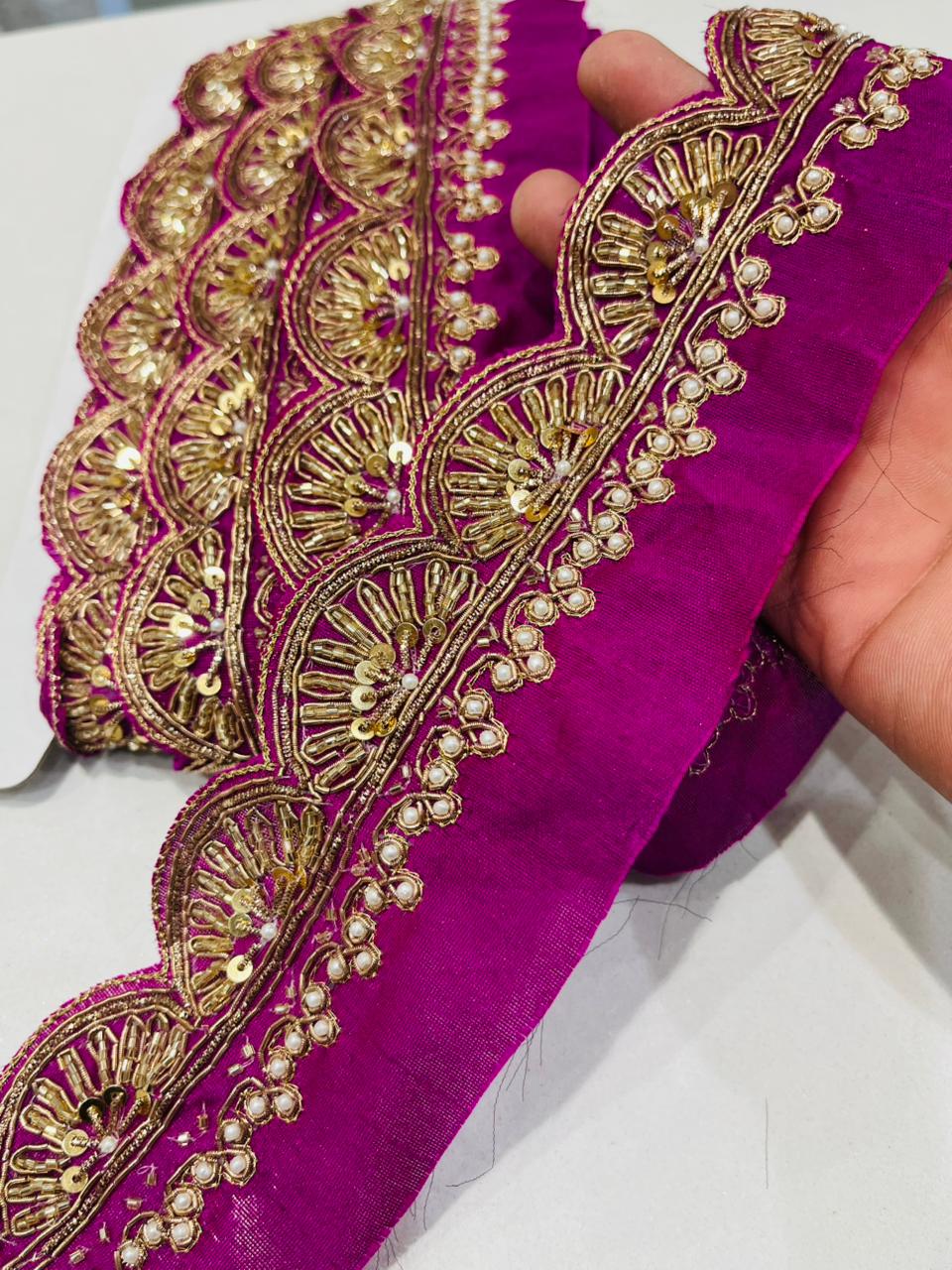 K.R KASAT - Purple Embroidery Lace